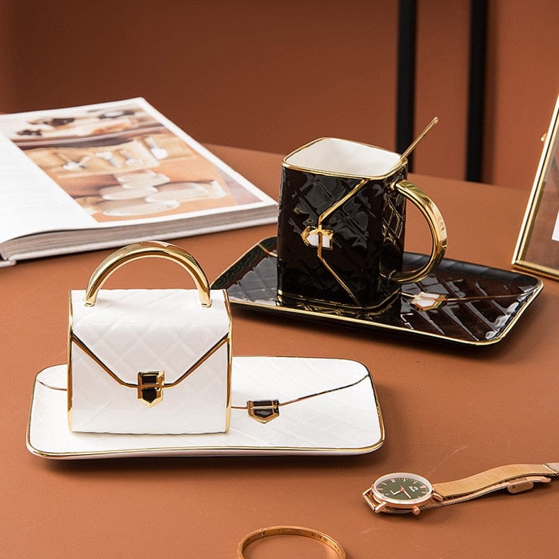 Gold Plated Handbag Shaped Mug